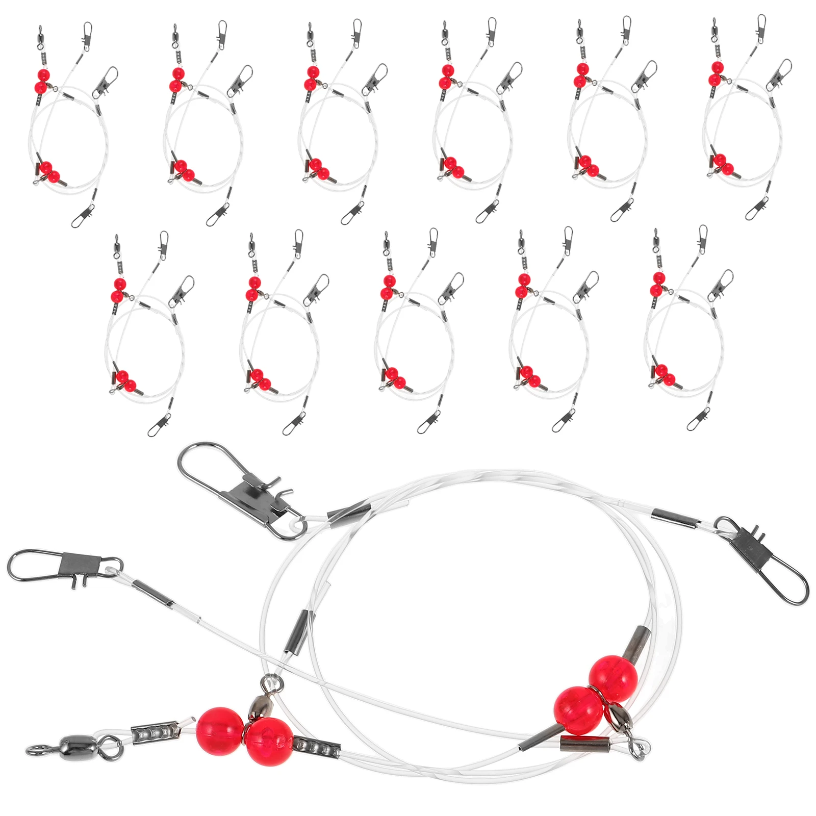 12pcs Leader High Strength Anti Bite Fishing Snap Swivels Fishing Saltwater Supplies Nylon Wire Accessories
12pcs Leader High Strength Anti Bite Fishing Snap Swivels Fishing Saltwater Supplies Nylon Wire Accessories