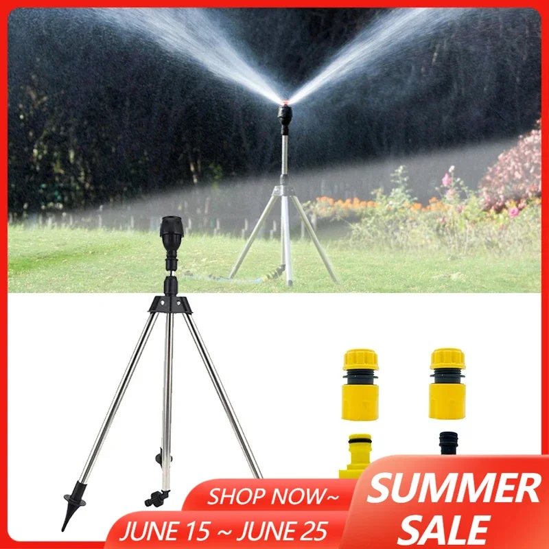 Garden Yarn Automatic Rotating Sprinkler Retractable Tripod Irrigation Stand 360-Degree Water Jet Garden Lawn Sprinkler Tool
Garden Yarn Automatic Rotating Sprinkler Retractable Tripod Irrigation Stand 360-Degree Water Jet Garden Lawn Sprinkler Tool