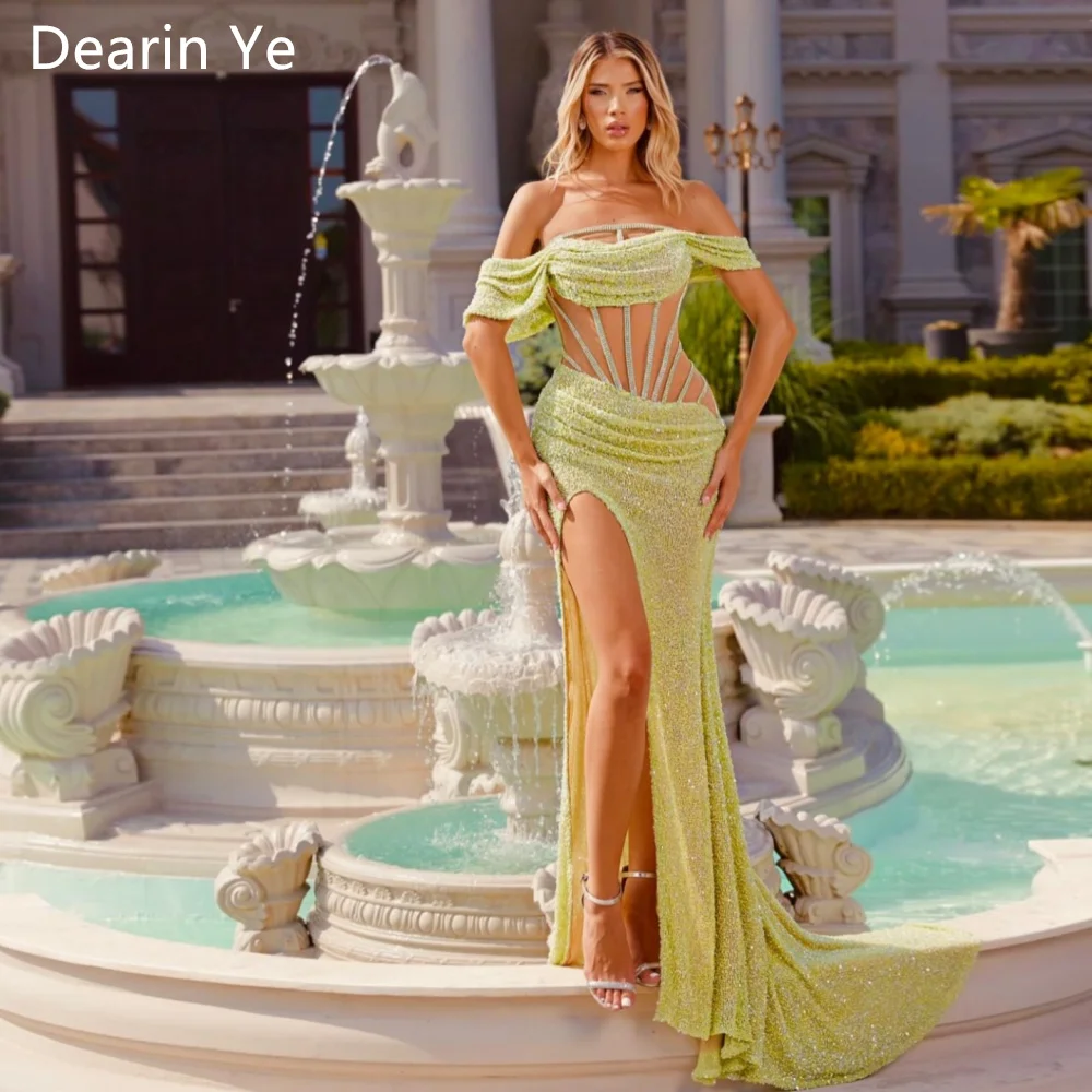 Customized Saudi Arabia Prom Gown Evening Dearin Off-the-shoulder Column Floor Length Sequin Skirts Fold Draped Bead Bespoke Occ
Customized Saudi Arabia Prom Gown Evening Dearin Off-the-shoulder Column Floor Length Sequin Skirts Fold Draped Bead Bespoke Occ