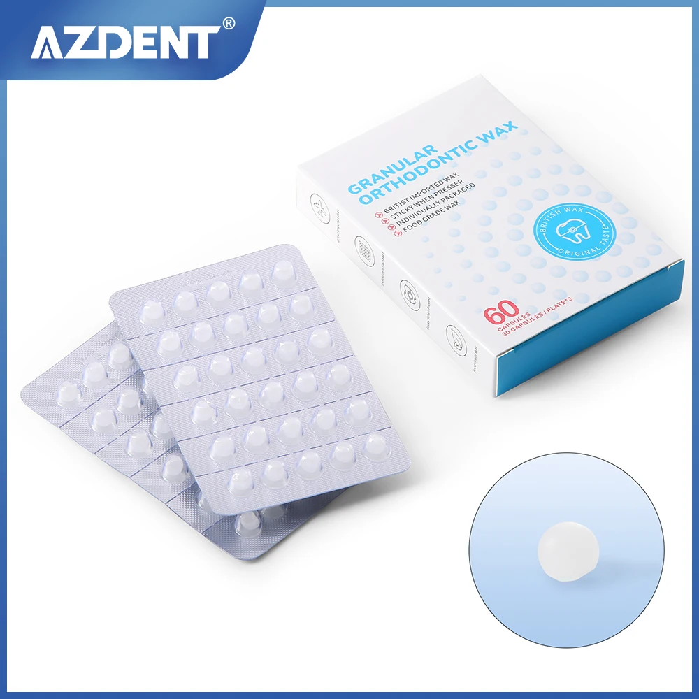 AZDENT Dental Granular Orthodontic Protective Wax for Braces Portable Individual Hygienic Packaging Clear Wax Dots 60PCS/Box
AZDENT Dental Granular Orthodontic Protective Wax for Braces Portable Individual Hygienic Packaging Clear Wax Dots 60PCS/Box