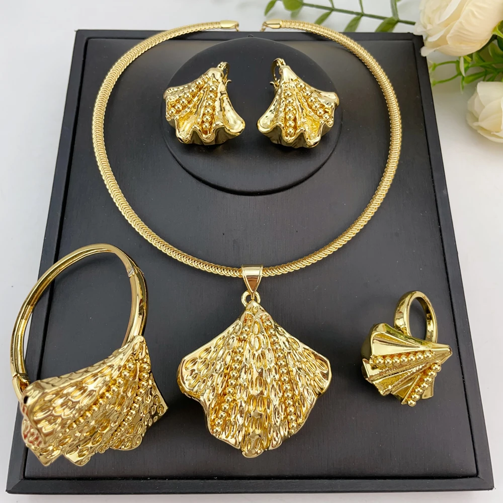 EMMA Women Fashion Jewelry Set New Trendy Big Necklace Earrings Sets Italian Style Luxury Jewelry For African Lady Mama FHK23863
EMMA Women Fashion Jewelry Set New Trendy Big Necklace Earrings Sets Italian Style Luxury Jewelry For African Lady Mama FHK23863