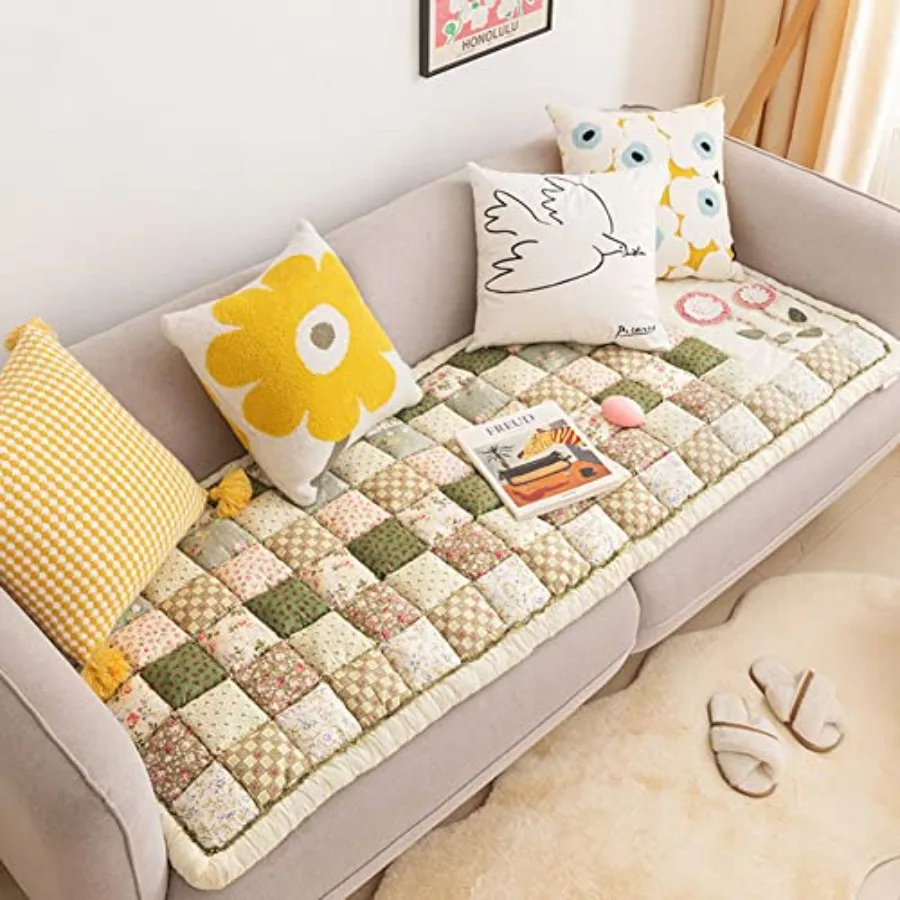 Bohemian Patchwork Sofa Cover Cotton Quilted Couch Cover Floor Mat Floral Print Sectional Couch Cover Non-Slip Soft Sofa Slipco
Bohemian Patchwork Sofa Cover Cotton Quilted Couch Cover Floor Mat Floral Print Sectional Couch Cover Non-Slip Soft Sofa Slipco