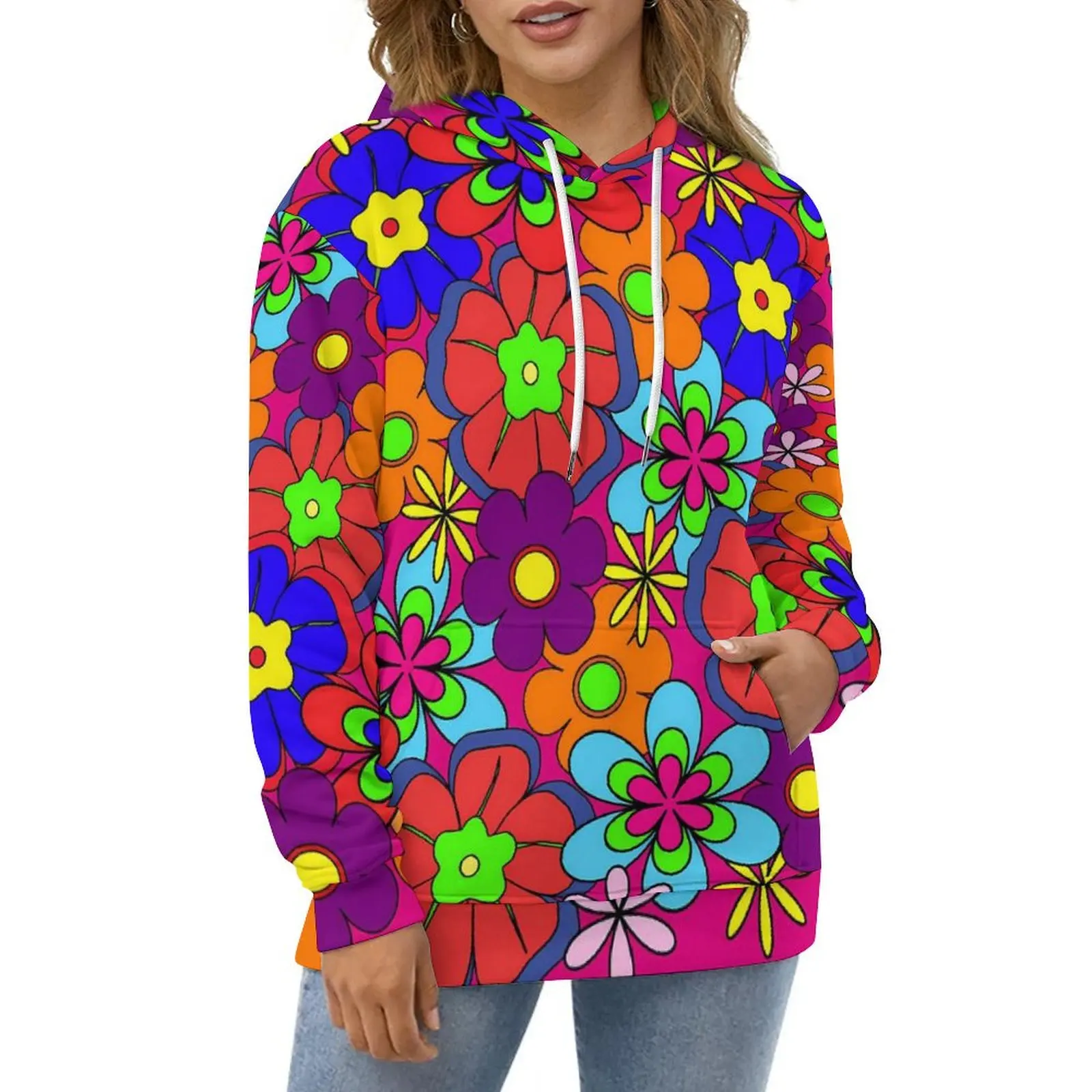 Flower Power Casual Hoodies Hippy Retro Flowers Pretty Custom Loose Hoodie Autumn Long-Sleeve Korean Fashion Oversize Top
Flower Power Casual Hoodies Hippy Retro Flowers Pretty Custom Loose Hoodie Autumn Long-Sleeve Korean Fashion Oversize Top