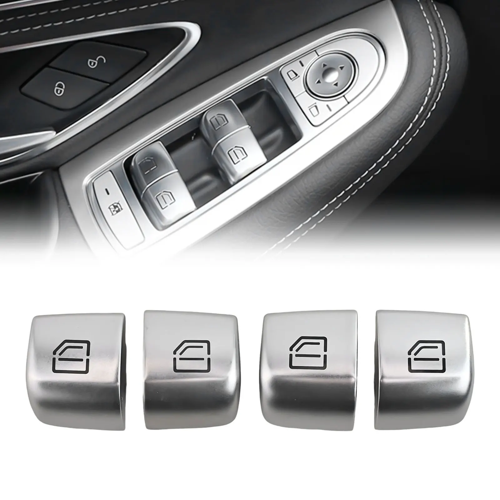 Ремонт кнопок стеклоподъемников для Mercedes C300, C63, C350, GLC300, C-класса, прямая замена, 4 хромированные водонепроницаемые кнопки
Ремонт кнопок стеклоподъемников для Mercedes C300, C63, C350, GLC300, C-класса, прямая замена, 4 хромированные водонепроницаемые кнопки