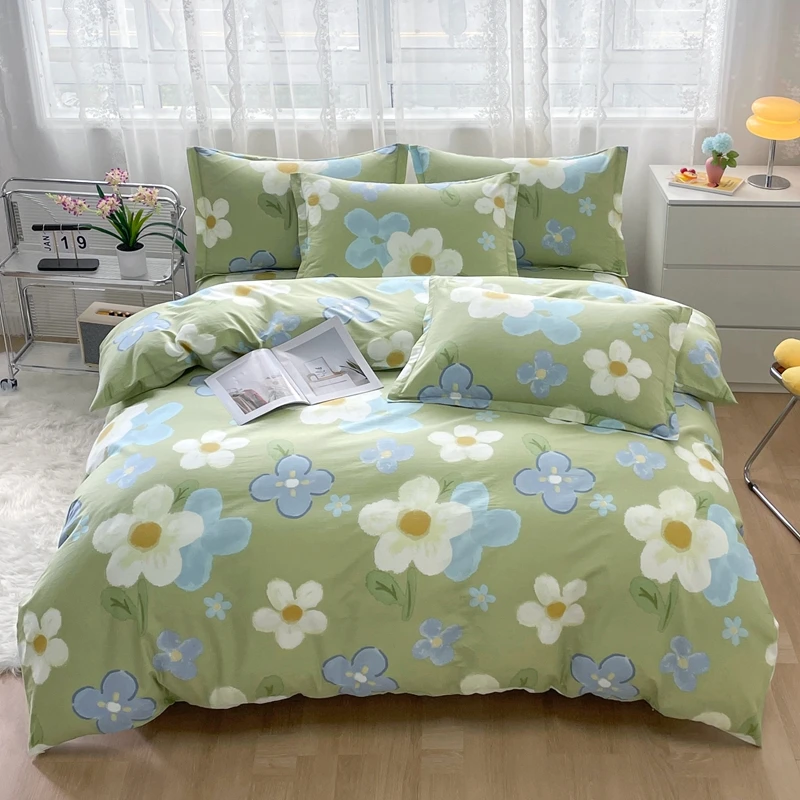 Cute Flowers Duvet Cover Set, 100% Cotton Bedding Sets Teens Cartoon White Blue Floral Printed, 1 Comforter Cover 2 Pillowcase
Cute Flowers Duvet Cover Set, 100% Cotton Bedding Sets Teens Cartoon White Blue Floral Printed, 1 Comforter Cover 2 Pillowcase