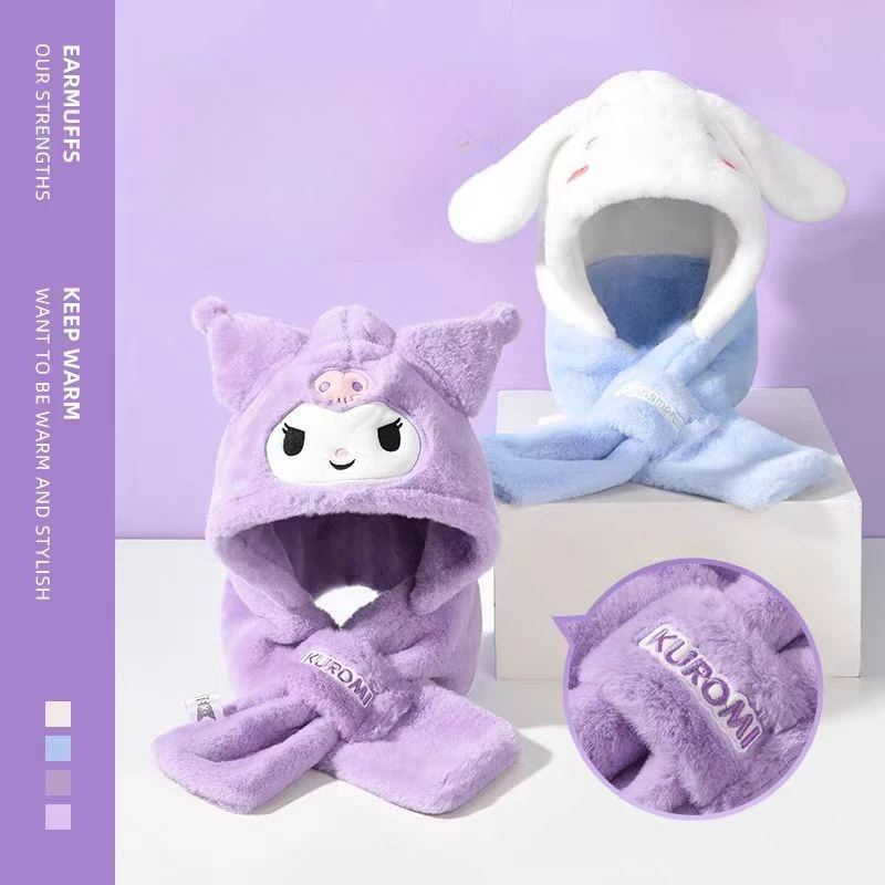 Sanrio Scarf Cute Two-piece Set Thickened with Velvet Warm Two-piece Set Windproof Shawl Hat Fashionable Cute and Cold-proof
Sanrio Scarf Cute Two-piece Set Thickened with Velvet Warm Two-piece Set Windproof Shawl Hat Fashionable Cute and Cold-proof