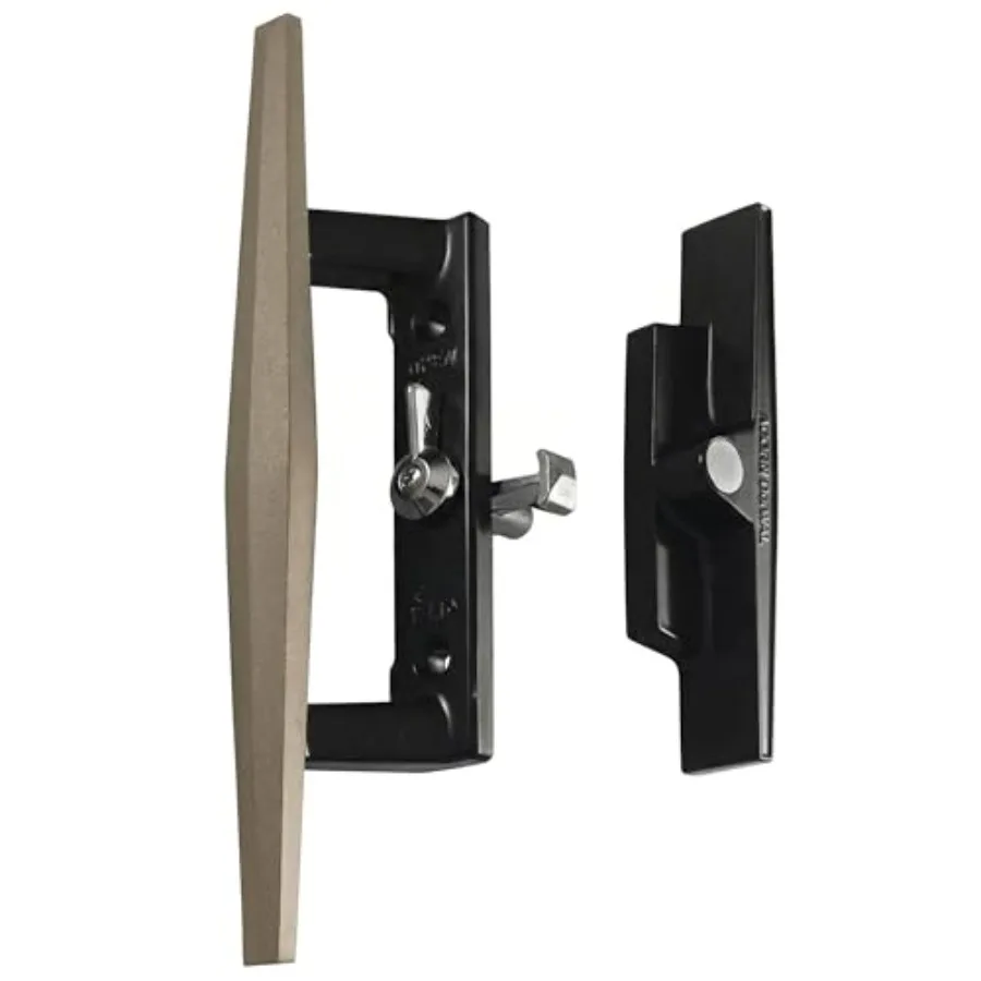 9" Surface Internal Replacement Metal and Diecast Sliding Patio Glass Door Latch Handle Set with 3-1/2" Inch Hole Spacing for 1
9" Surface Internal Replacement Metal and Diecast Sliding Patio Glass Door Latch Handle Set with 3-1/2" Inch Hole Spacing for 1