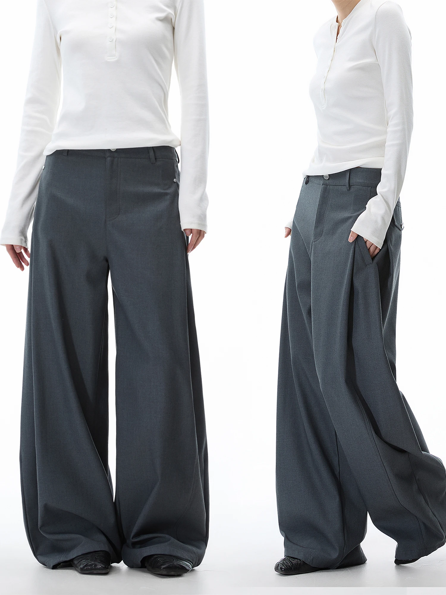 Deep ey Straight Leg Loose Women's Pants High Waist Casual Trousers Floor-Length Wide Leg Pants Korean Sle Spring
Deep ey Straight Leg Loose Women's Pants High Waist Casual Trousers Floor-Length Wide Leg Pants Korean Sle Spring