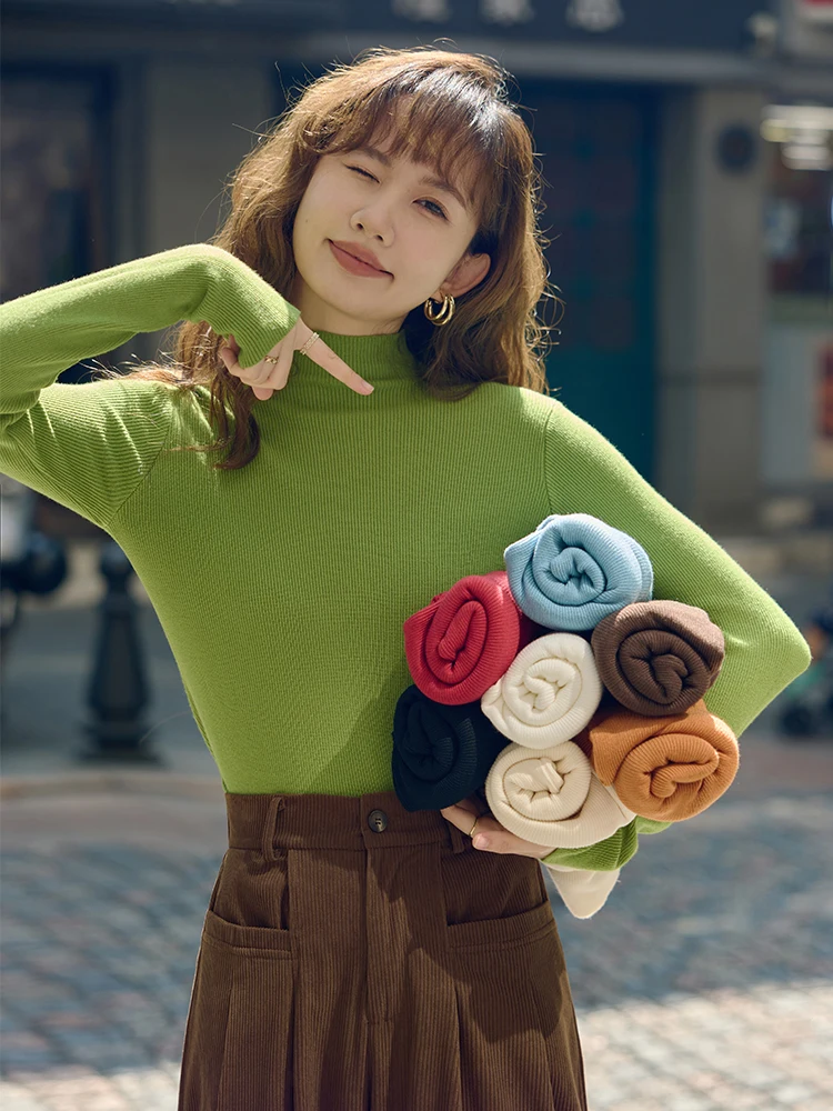 Autumn Winter Women's Knitted High Collar Warm Base irt Versatile Multi-Color f High Ne Soft Stretchy Casual Sle
Autumn Winter Women's Knitted High Collar Warm Base irt Versatile Multi-Color f High Ne Soft Stretchy Casual Sle