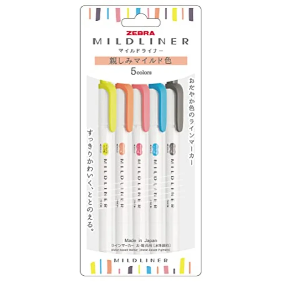 ZEBRA Highlighter, Mild Friendly Color, N5 Colors
ZEBRA Highlighter, Mild Friendly Color, N5 Colors