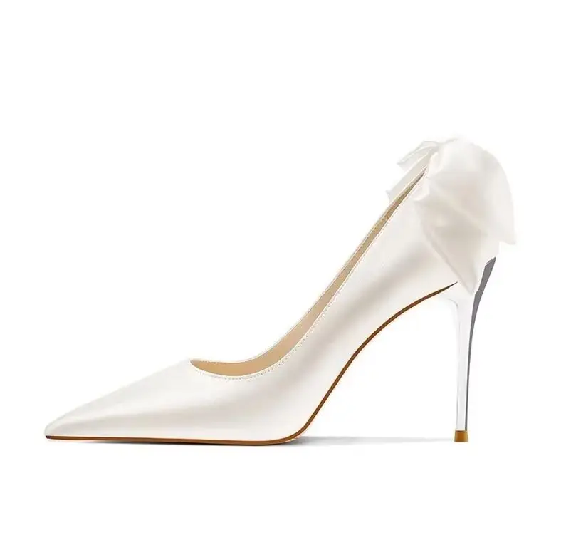 2025 New Arrivals Butterfly Knot Party Dress Pumps Pointed Toe Thin Heels Shoes Slip On Shallow Metal Heels Shoes
2025 New Arrivals Butterfly Knot Party Dress Pumps Pointed Toe Thin Heels Shoes Slip On Shallow Metal Heels Shoes