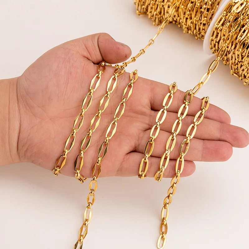 Stainless Steel Chain Meter Gold/Silver Color Metal Link Chain By Meter For Necklace Bracelet Accessories Wholesale 5m
Stainless Steel Chain Meter Gold/Silver Color Metal Link Chain By Meter For Necklace Bracelet Accessories Wholesale 5m