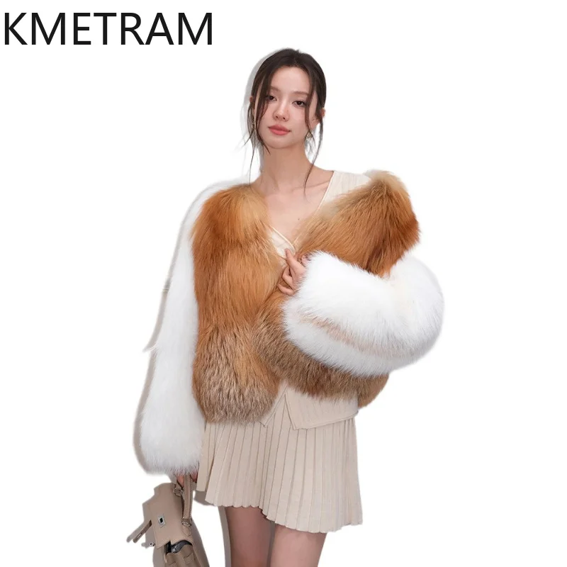 KMETRAM Whole Skin Rare Marble Red Fox Fur Coat 2026 Luxury Womens Winter Coats Short Real Fur Jacket Women Outwear Шуба Женская
KMETRAM Whole Skin Rare Marble Red Fox Fur Coat 2026 Luxury Womens Winter Coats Short Real Fur Jacket Women Outwear Шуба Женская