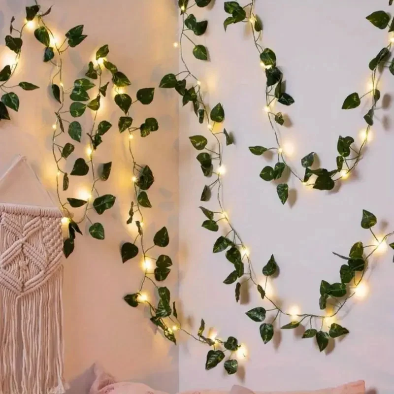 2/5/10M Silk Leaves Fake Creeper Green Leaf Ivy Vine LED String Lights for Home Wedding Hanging Garland Artificial Plants Decor
2/5/10M Silk Leaves Fake Creeper Green Leaf Ivy Vine LED String Lights for Home Wedding Hanging Garland Artificial Plants Decor