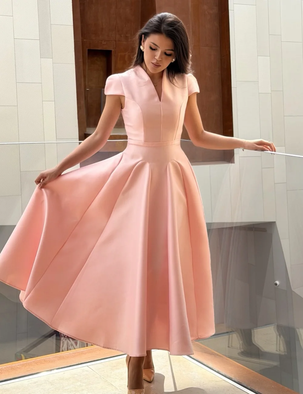 Customized Simple Sizes Available Pleat A-line V-neck Ankle Length Evening Dresses For Birthday Party Chinese Style
Customized Simple Sizes Available Pleat A-line V-neck Ankle Length Evening Dresses For Birthday Party Chinese Style