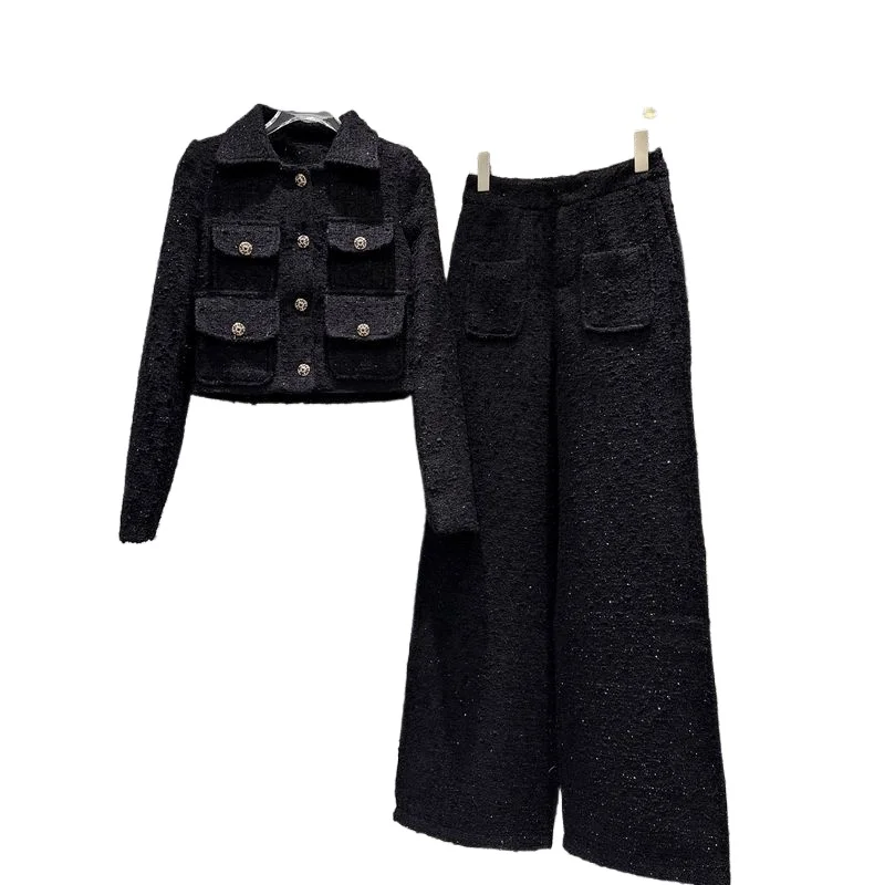 Internet Celebrities with The Same 2026 Autumn New Small Fragrant Wind Tweed Pocket Short Jacket + Straight Trousers Suit Women
Internet Celebrities with The Same 2026 Autumn New Small Fragrant Wind Tweed Pocket Short Jacket + Straight Trousers Suit Women