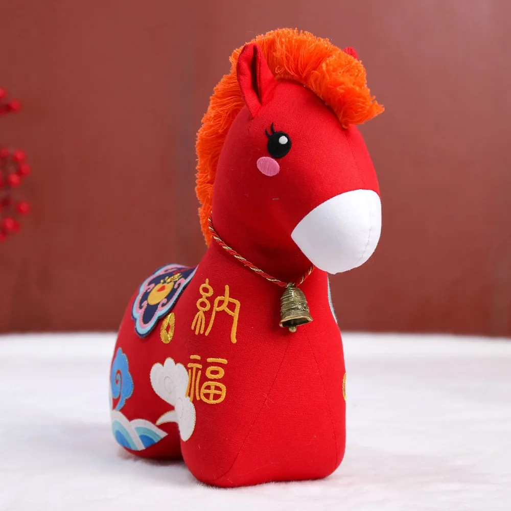 New Plush Chinese Horse Mascot Embroidery Stuffed Animal Plush Doll Horse 12/32cm New Year Blessing Souvenir Festival Decoration
New Plush Chinese Horse Mascot Embroidery Stuffed Animal Plush Doll Horse 12/32cm New Year Blessing Souvenir Festival Decoration