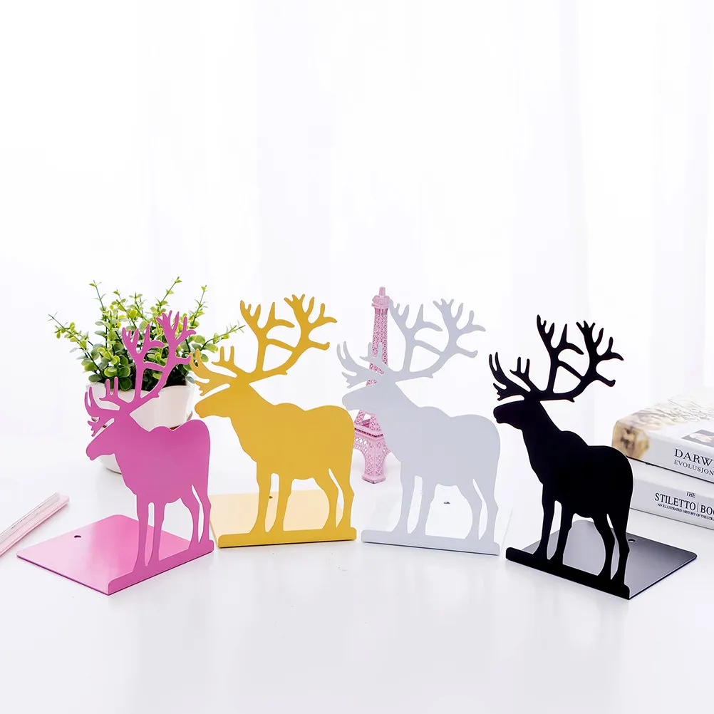 1Pair Stylish Elk Pattern Metal Book Stand Sturdy Bookend for Books Storage Desktop Organization Clean Workspace Home Office Use
1Pair Stylish Elk Pattern Metal Book Stand Sturdy Bookend for Books Storage Desktop Organization Clean Workspace Home Office Use