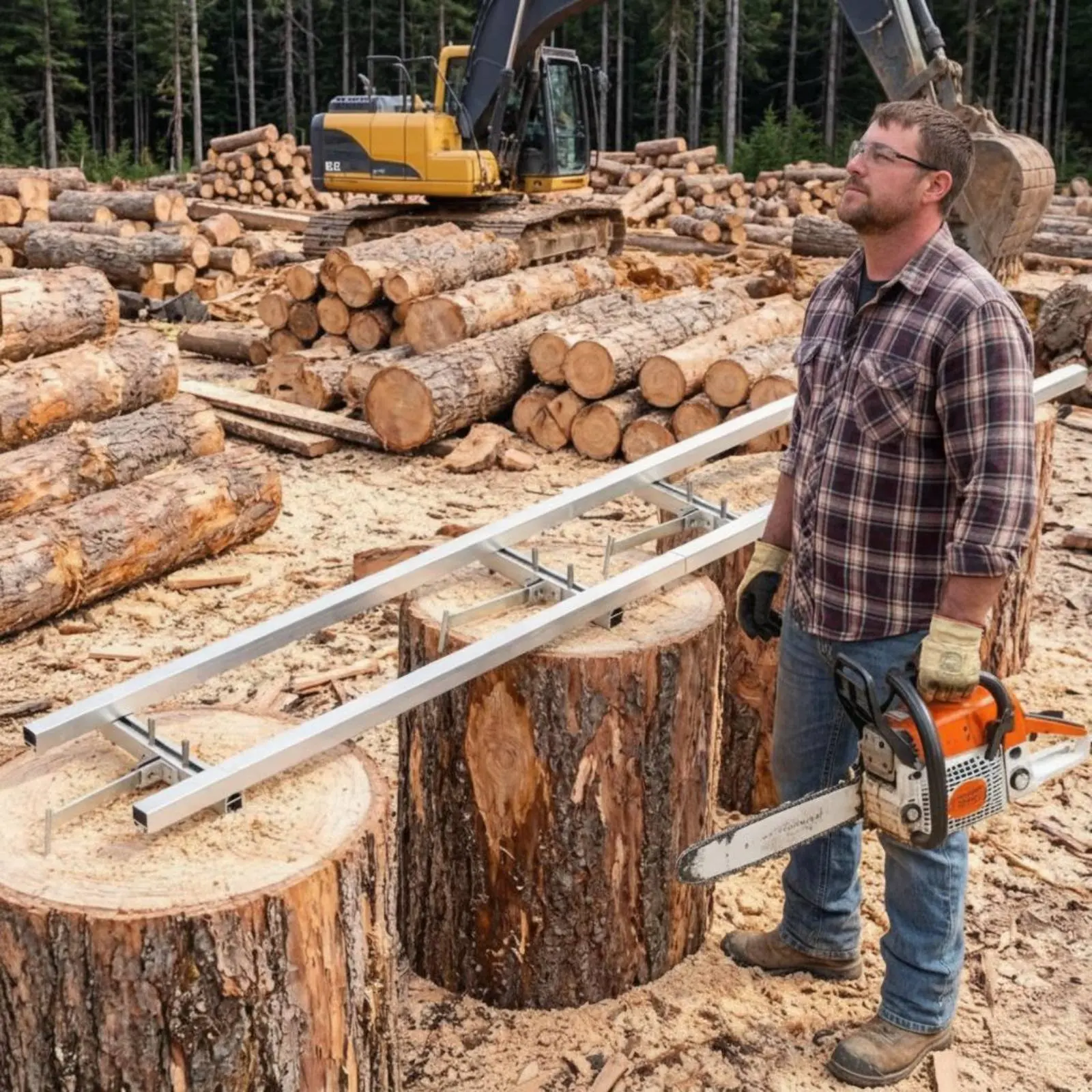 First Cut Rail Straight Cuts Chainsaw Mill Guide Rail Chainsaw Guide Track Stable Cutting Tool Accessory for Woodworkers
First Cut Rail Straight Cuts Chainsaw Mill Guide Rail Chainsaw Guide Track Stable Cutting Tool Accessory for Woodworkers