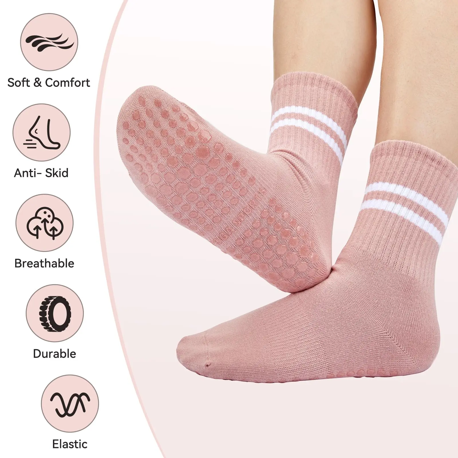 3pairs, Irisbear Womens Pilates Socks with Grips Non Slip Yoga Socks Barre Gym Athletic Grippy Socks for Women men socks krampon futbol erkek trail running accesorios socks men
3pairs, Irisbear Womens Pilates Socks with Grips Non Slip Yoga Socks Barre Gym Athletic Grippy Socks for Women men socks krampon futbol erkek trail running accesorios socks men