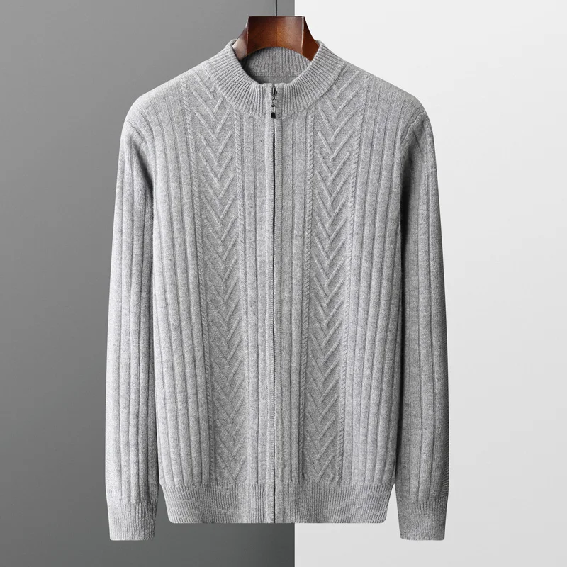 Men's 100% Merino Wool cardigan Half High Neck Zipper Knit Sweater Thickened Warm Sweater Coat Casual Business Jacquard Jacket..
Men's 100% Merino Wool cardigan Half High Neck Zipper Knit Sweater Thickened Warm Sweater Coat Casual Business Jacquard Jacket..