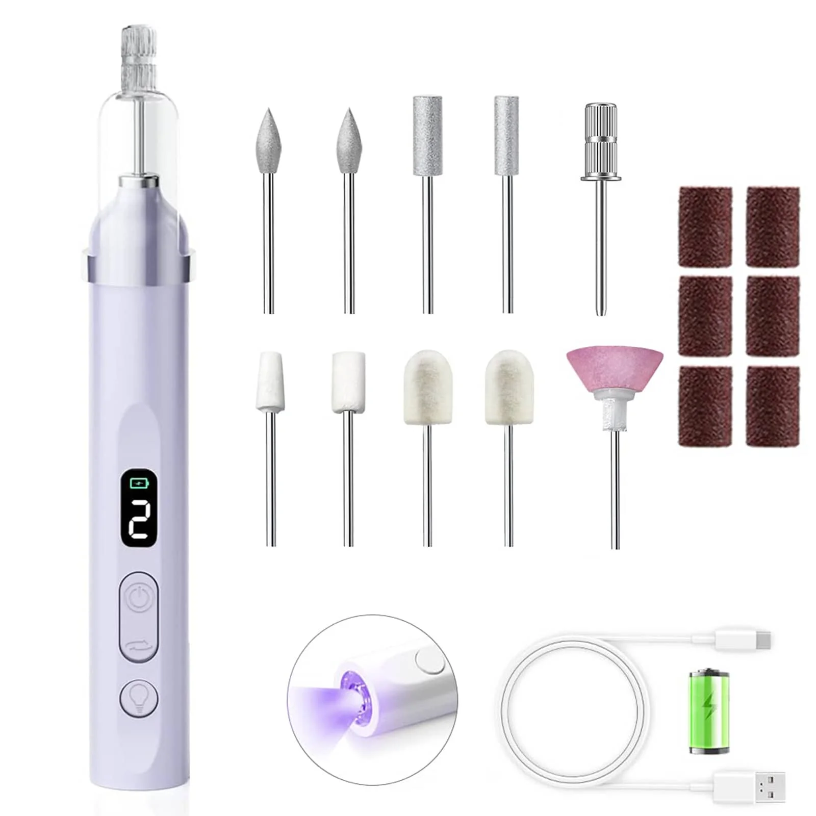 Electric Nail Drill Mini Rechargeable Nail Grinder Acrylic Gel Removal And Polishing Tool for Nail Care Home Manicure Pedicure
Electric Nail Drill Mini Rechargeable Nail Grinder Acrylic Gel Removal And Polishing Tool for Nail Care Home Manicure Pedicure