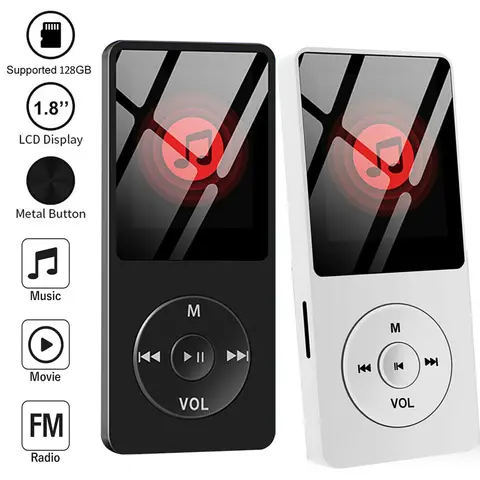 Portable Mini MP3 Player HiFi Music Walkman 4.0 Bluetooth Support Two-Way Transmission FM Radio Voice Recorder eBook Auto Browse