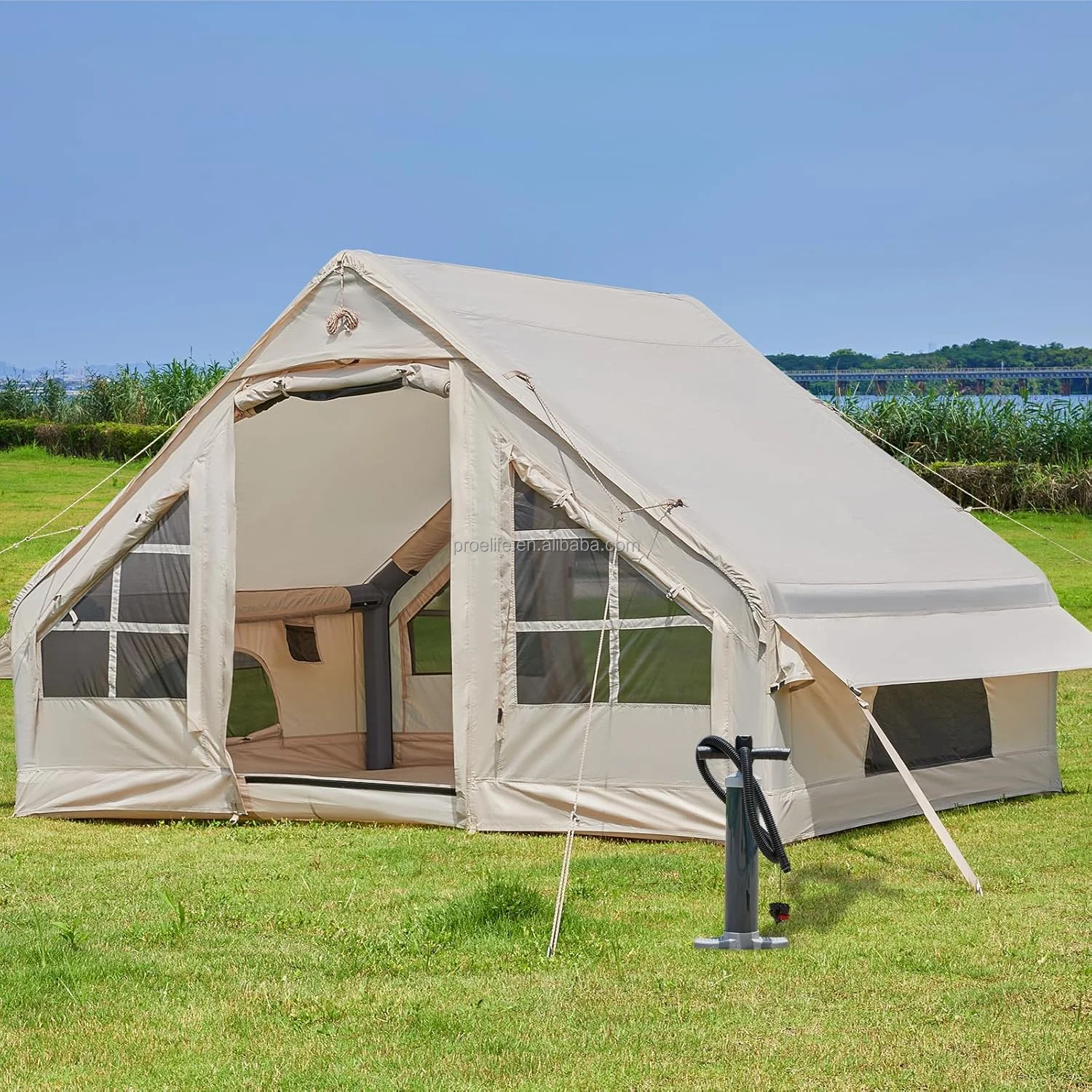 13x9.8 Ft. Inflatable Camping Tent Pump Waterproof Oxford PE Tarpaulin No Assembly Required Spacious 4-8 Person Cabin Tent Mesh
13x9.8 Ft. Inflatable Camping Tent Pump Waterproof Oxford PE Tarpaulin No Assembly Required Spacious 4-8 Person Cabin Tent Mesh