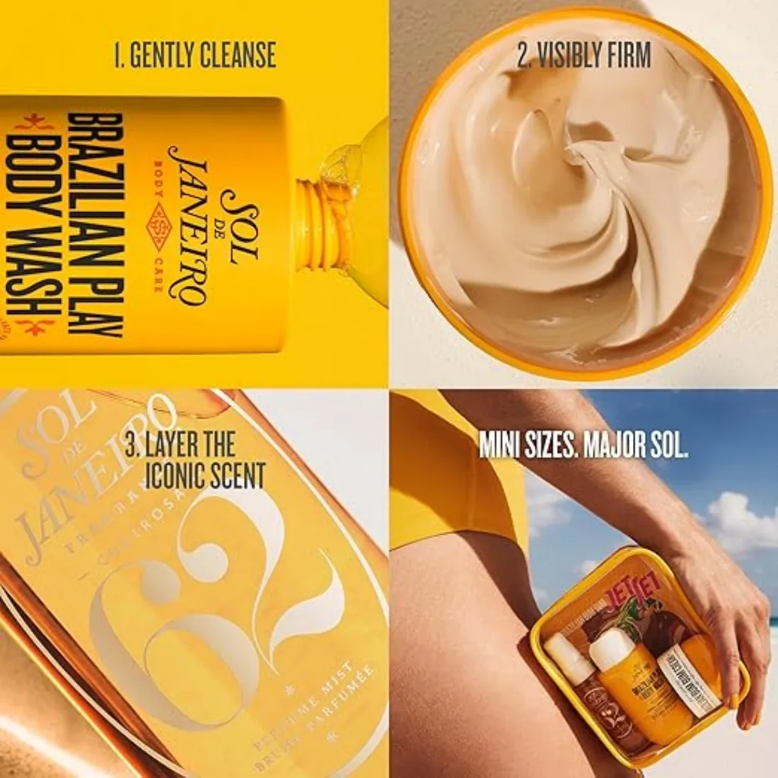 Sol de Janeiro Brazilian Bum Bum Cheirosa 62 Neutral Travel Set Fragrance, with a gourmet flavor of "caramel sea salt", long-lasting sweet aroma, convenient to carry, the most popular
Sol de Janeiro Brazilian Bum Bum Cheirosa 62 Neutral Travel Set Fragrance, with a gourmet flavor of "caramel sea salt", long-lasting sweet aroma, convenient to carry, the most popular