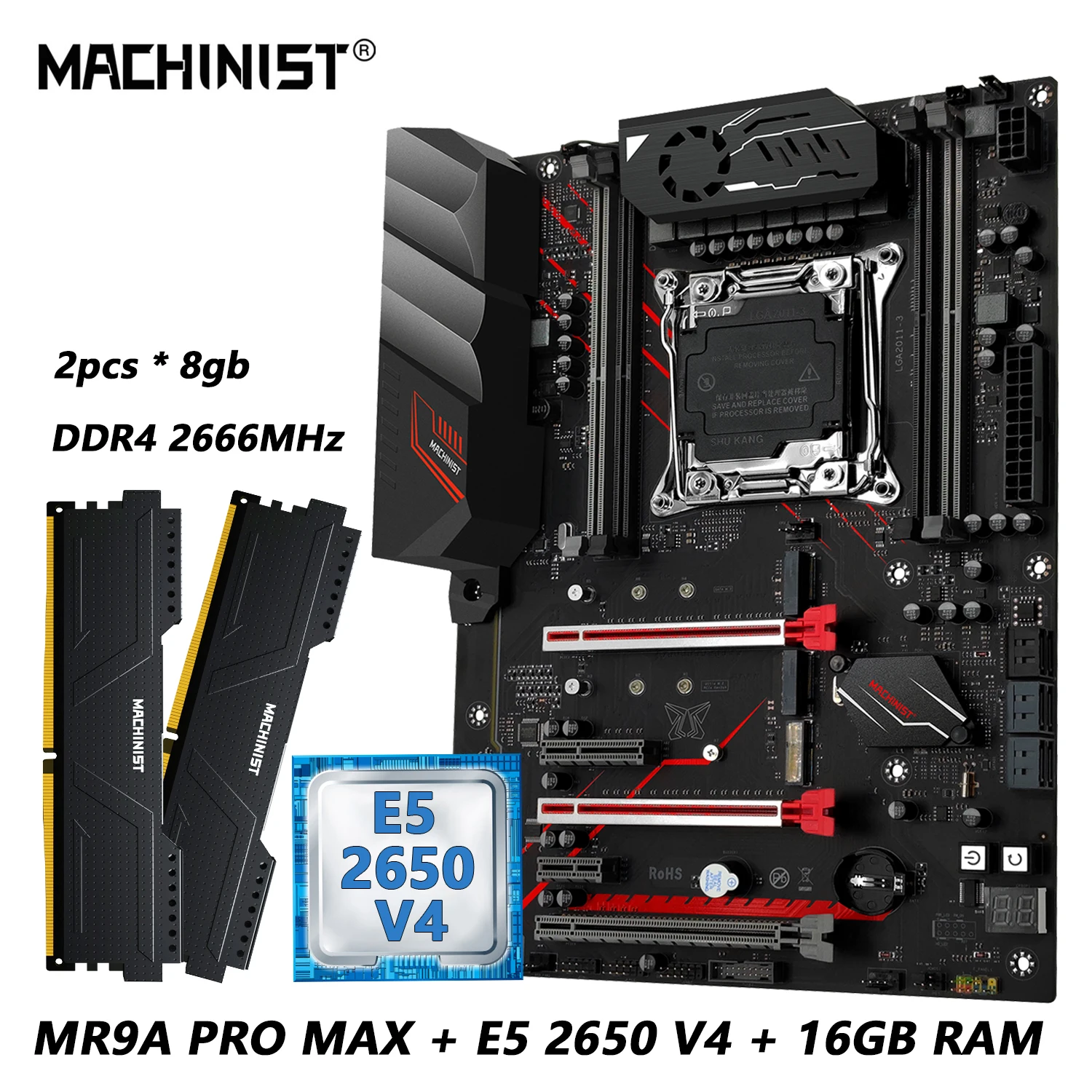 Комбинированная материнская плата MACHINIST X99 MR9A PRO MAX с процессором Xeon E5 2650 V4 LGA 2011-3 DDR4 16 ГБ оперативной памяти, 2666 МГц, четырехканальный USB3.0
Комбинированная материнская плата MACHINIST X99 MR9A PRO MAX с процессором Xeon E5 2650 V4 LGA 2011-3 DDR4 16 ГБ оперативной памяти, 2666 МГц, четырехканальный USB3.0
