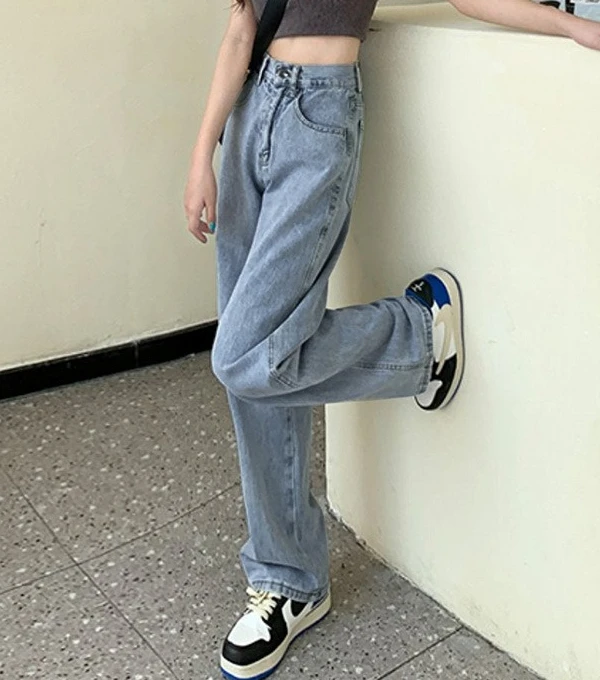 Elastic Waist High Waist Wide Leg Jeans for Women Loose Straight Blue Long Denim Pants Female Fashion Streetwear Jeans
Elastic Waist High Waist Wide Leg Jeans for Women Loose Straight Blue Long Denim Pants Female Fashion Streetwear Jeans