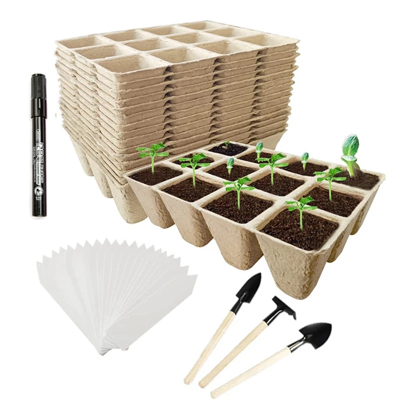 Seed Starter Tray, Peat Pots For Seedlings Seed Starter Kit,Biodegradable Seed Starter Pots Germination Durable Easy Install
Seed Starter Tray, Peat Pots For Seedlings Seed Starter Kit,Biodegradable Seed Starter Pots Germination Durable Easy Install