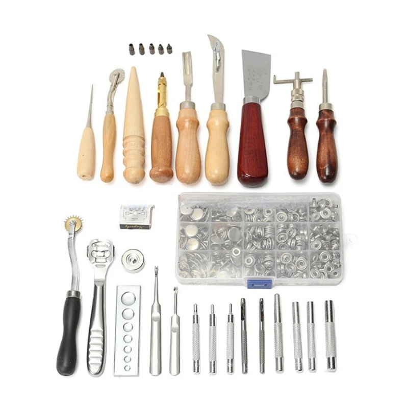 25Pcs /set Useful Leather Craft Tool Kit Hand Sewing Stitching Punch Carving Work DIY Sewing Leather craft Tool
25Pcs /set Useful Leather Craft Tool Kit Hand Sewing Stitching Punch Carving Work DIY Sewing Leather craft Tool