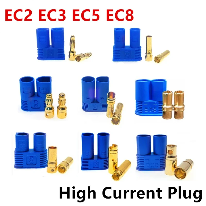 High Current Banana Plug Connector Set - EC2 EC5 EC3 EC8 Male Female for RC Model Airplane Helicopter Vehicle Car Battery Motor
High Current Banana Plug Connector Set - EC2 EC5 EC3 EC8 Male Female for RC Model Airplane Helicopter Vehicle Car Battery Motor