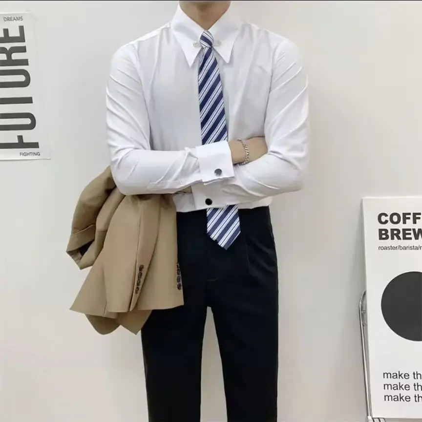 New Anti-Wrinkle Non-Iron Men's irt Regenerated Fiber Slim Fit Long Sve Empire Collar Wedding irt Gustodr Brand
New Anti-Wrinkle Non-Iron Men's irt Regenerated Fiber Slim Fit Long Sve Empire Collar Wedding irt Gustodr Brand