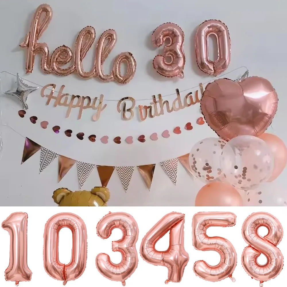16 Inch Birthday Digital Balloons Pink Hello 18th 30th Years Party Decor Happy Birthday Decoration Globos Kids Party Supplies
16 Inch Birthday Digital Balloons Pink Hello 18th 30th Years Party Decor Happy Birthday Decoration Globos Kids Party Supplies