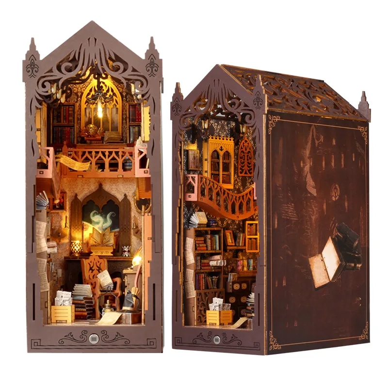 DIY Wooden Magic Library Book Nook Shelf Insert Kits Miniature Dollhouse with Furniture Kids Toys Gifts
DIY Wooden Magic Library Book Nook Shelf Insert Kits Miniature Dollhouse with Furniture Kids Toys Gifts