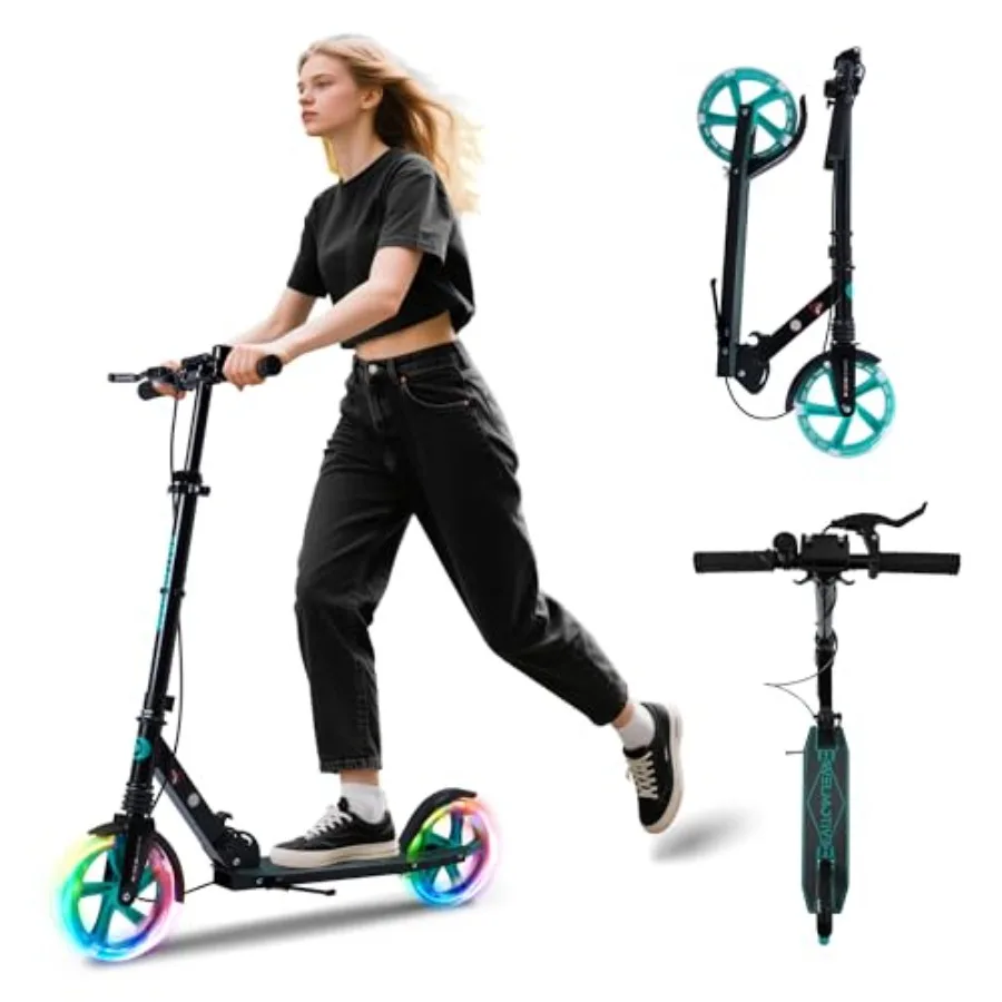 Kick Scooter for Ages 8+ Teens Adults with Front Handbrake and Rear Brake Adjustable Handlebars Big Sturdy PU Flash Wheels in B
Kick Scooter for Ages 8+ Teens Adults with Front Handbrake and Rear Brake Adjustable Handlebars Big Sturdy PU Flash Wheels in B