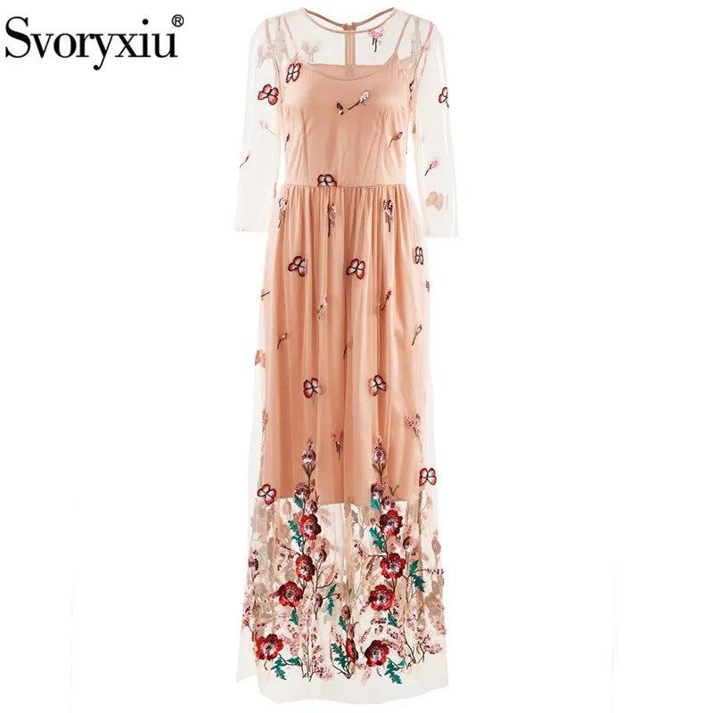 Svoryxiu 2022 New Women's Summer Sexy Party Transparent Mesh Maxi Dress High Quality Sequins Embroidery Runway Long Dresses
Svoryxiu 2022 New Women's Summer Sexy Party Transparent Mesh Maxi Dress High Quality Sequins Embroidery Runway Long Dresses