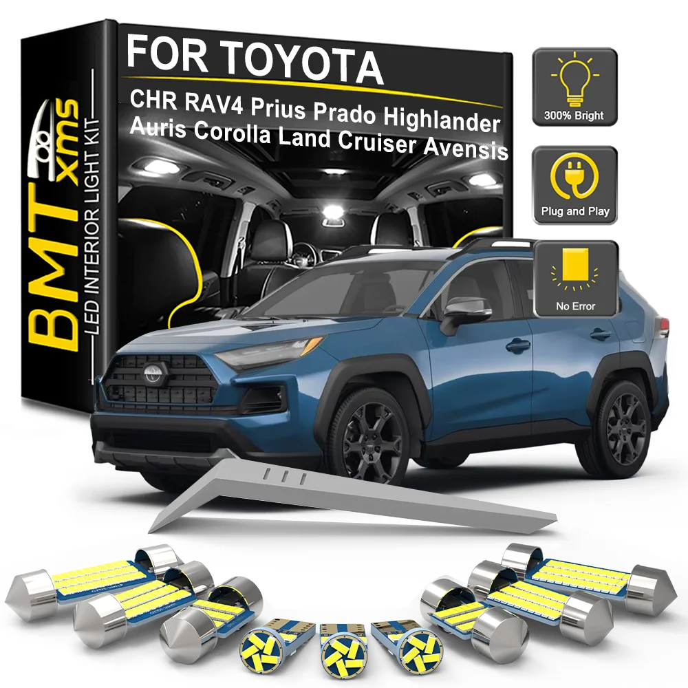 BMTxms автомобильная светодиодная внутренняя лампа Canbus для Toyota Land Cruiser Prado Highlander CHR RAV4 Prius Avensis Corolla Auris Camry
BMTxms автомобильная светодиодная внутренняя лампа Canbus для Toyota Land Cruiser Prado Highlander CHR RAV4 Prius Avensis Corolla Auris Camry