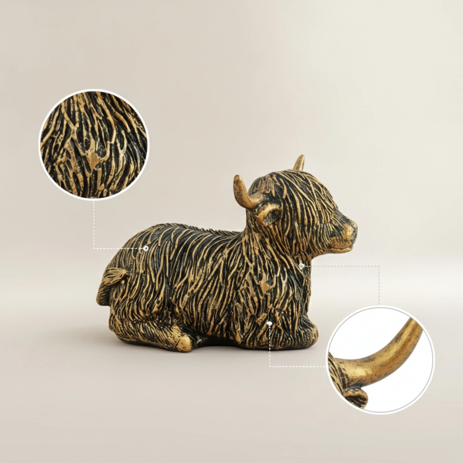 Highland Cow Figurine Textured Highland Cow Statue Sculpture Sculpted Compact for Collectors, Living Room, Entryway
Highland Cow Figurine Textured Highland Cow Statue Sculpture Sculpted Compact for Collectors, Living Room, Entryway