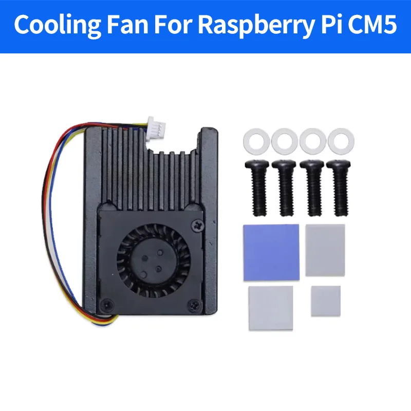 Raspberry Pi CM5 Cooling Fan Heatsink with PWM Speed Adjustable Fan Active Radiator Cooler for Compute Module 5 IO Board
Raspberry Pi CM5 Cooling Fan Heatsink with PWM Speed Adjustable Fan Active Radiator Cooler for Compute Module 5 IO Board