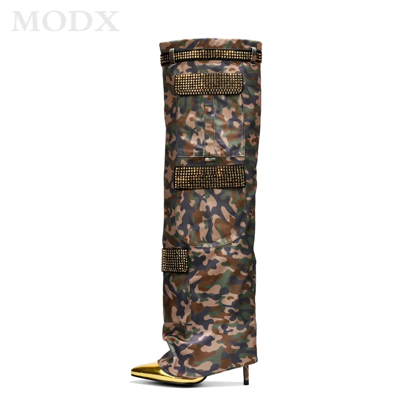 Pointed Toe Mixed Color Slip-on Rhinestone Thin High Heel Over-the-knee Boots Big Size Fashion Pocket Decor Shiny Leather Boots
Pointed Toe Mixed Color Slip-on Rhinestone Thin High Heel Over-the-knee Boots Big Size Fashion Pocket Decor Shiny Leather Boots