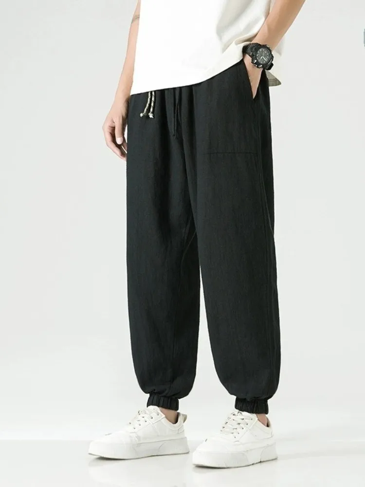 Men's Summer Loose Cotton Linen Casual Pants Elastic Waist Trousers Harajuku Sle Baggy Loose Fit Breathable Comfortable
Men's Summer Loose Cotton Linen Casual Pants Elastic Waist Trousers Harajuku Sle Baggy Loose Fit Breathable Comfortable