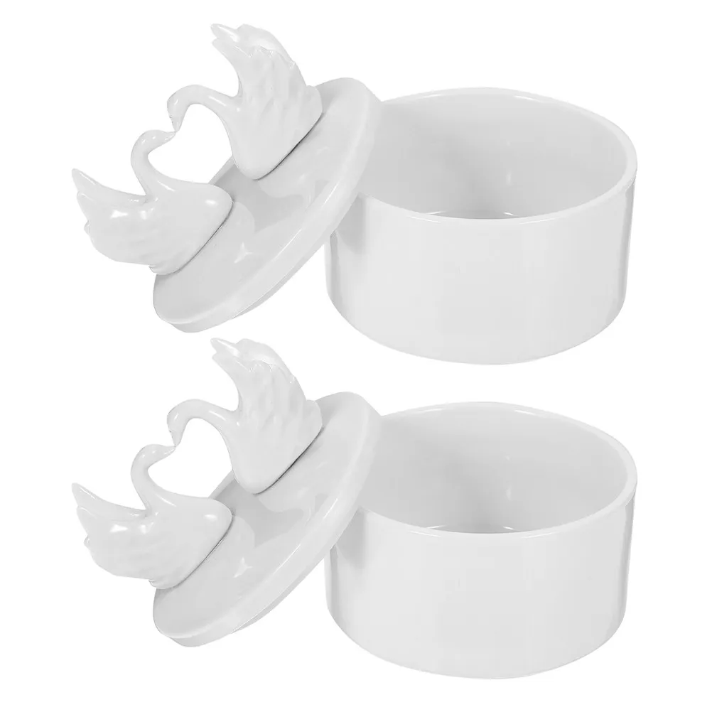 Набор из 2 керамических шкатулок для украшений с крышкой, элегантный дизайн с тиснением в виде лебедя, для хранения колец, ожерелий, серег, органайзер для свадьбы, дня рождения
Набор из 2 керамических шкатулок для украшений с крышкой, элегантный дизайн с тиснением в виде лебедя, для хранения колец, ожерелий, серег, органайзер для свадьбы, дня рождения