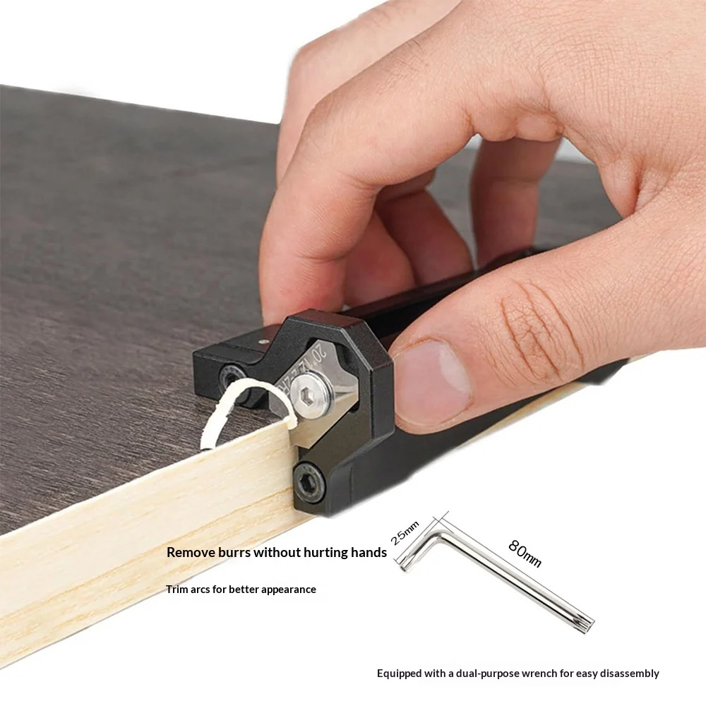 Wood Edge Trimmer, Manual Round Corner Chamfer Tool, Deburring Tool for Wood Edge Banding
Wood Edge Trimmer, Manual Round Corner Chamfer Tool, Deburring Tool for Wood Edge Banding
