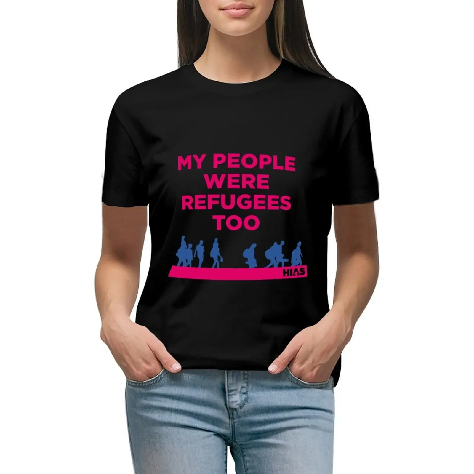 HIAS My People Were Refugees Too Clothing T-Shirt summer tops hippie clothes plus sizes summer blouses woman 2024
HIAS My People Were Refugees Too Clothing T-Shirt summer tops hippie clothes plus sizes summer blouses woman 2024