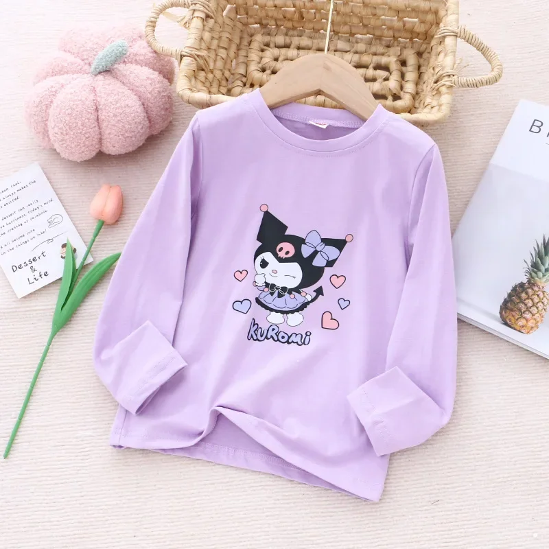Kuromi Children Clothes Sanrio Kawaii Anime My Melody Top Girl Heart Autumn Long-Sleeved T-Shirt Cartoon Cute Base Top Kid Gift
Kuromi Children Clothes Sanrio Kawaii Anime My Melody Top Girl Heart Autumn Long-Sleeved T-Shirt Cartoon Cute Base Top Kid Gift