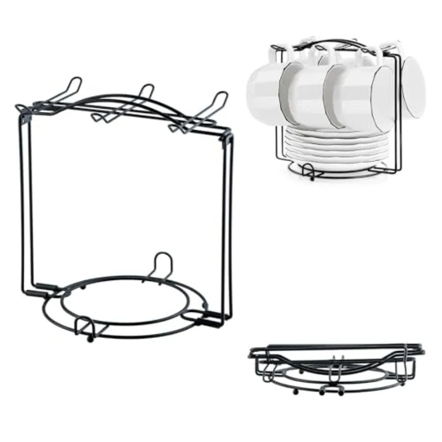 Tea Cup Holder for Countertop, Metal Cup and Saucer Display Stand, Foldable Tea Station Organizer, Espresso Coffee Cups Rack fo
Tea Cup Holder for Countertop, Metal Cup and Saucer Display Stand, Foldable Tea Station Organizer, Espresso Coffee Cups Rack fo