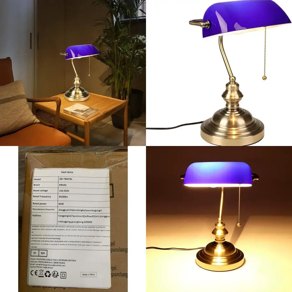 Бронзовая настольная лампа Executive с тяговой цепочкой, синим стеклянным абажуром, основанием E26, для домашнего офиса, спальни, общежития, библиотеки и фортепиано
Бронзовая настольная лампа Executive с тяговой цепочкой, синим стеклянным абажуром, основанием E26, для домашнего офиса, спальни, общежития, библиотеки и фортепиано